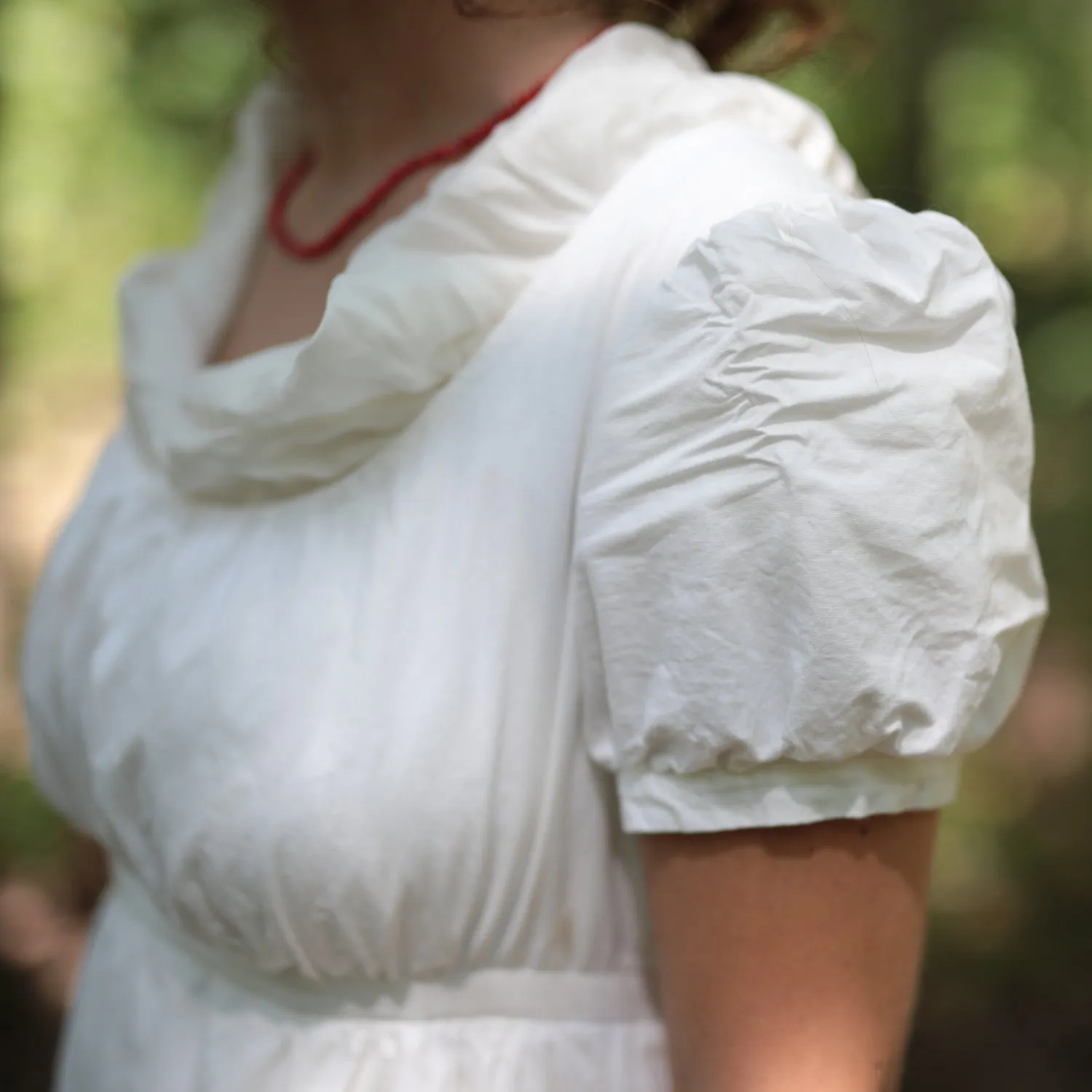 19th Century Empire Dress in Solid Cotton