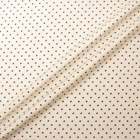 Blue Spotted Ivory Silk Shantung (A 2.15m Piece)