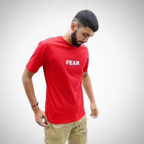 Demon Wear's Snake "Fear" Graphic Puff T-Shirt Combo Pack of 2 for Him"