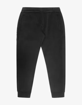 Emporio Armani Black Embossed Logo Sweat Pants