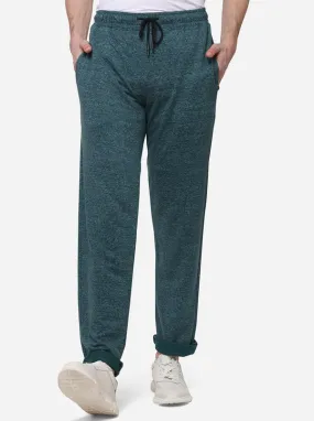 Green Slim Fit Solid Track Pants | JadeBlue