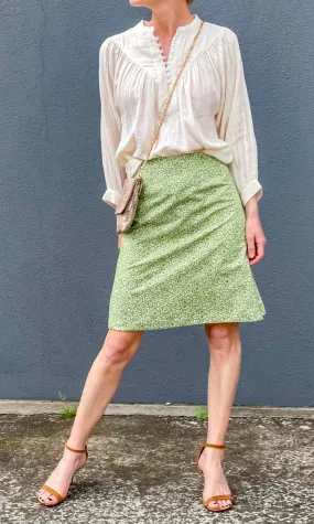 HOSS Green Micro Floral  Skirt