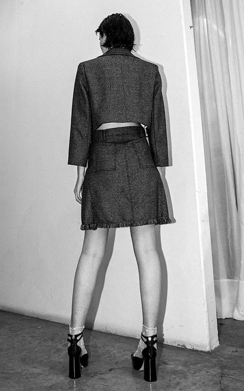 italian wool mini skirt