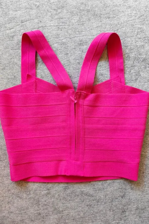 Jay Bandage Crop Top - Hot Pink