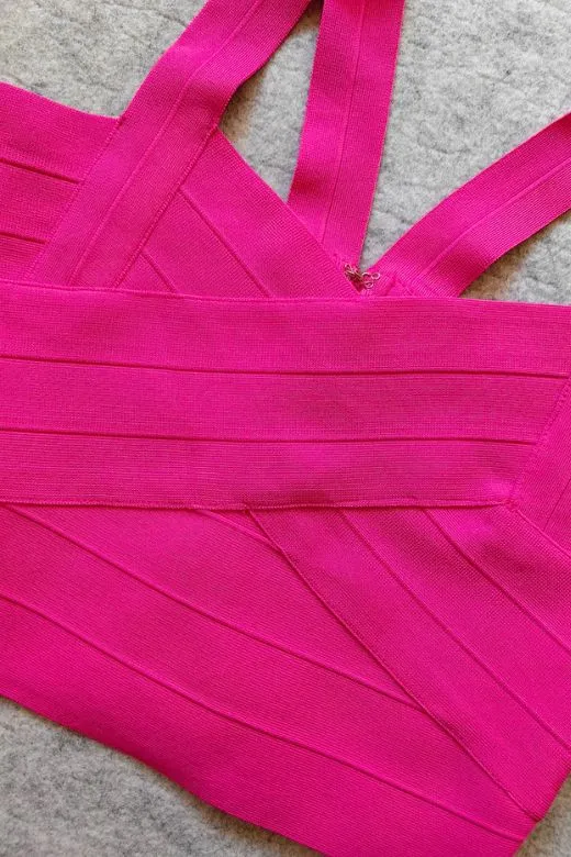 Jay Bandage Crop Top - Hot Pink