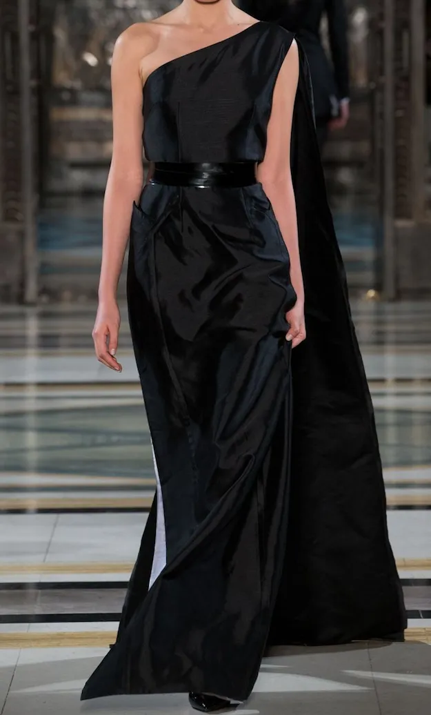 Jet Black Silk Taffeta