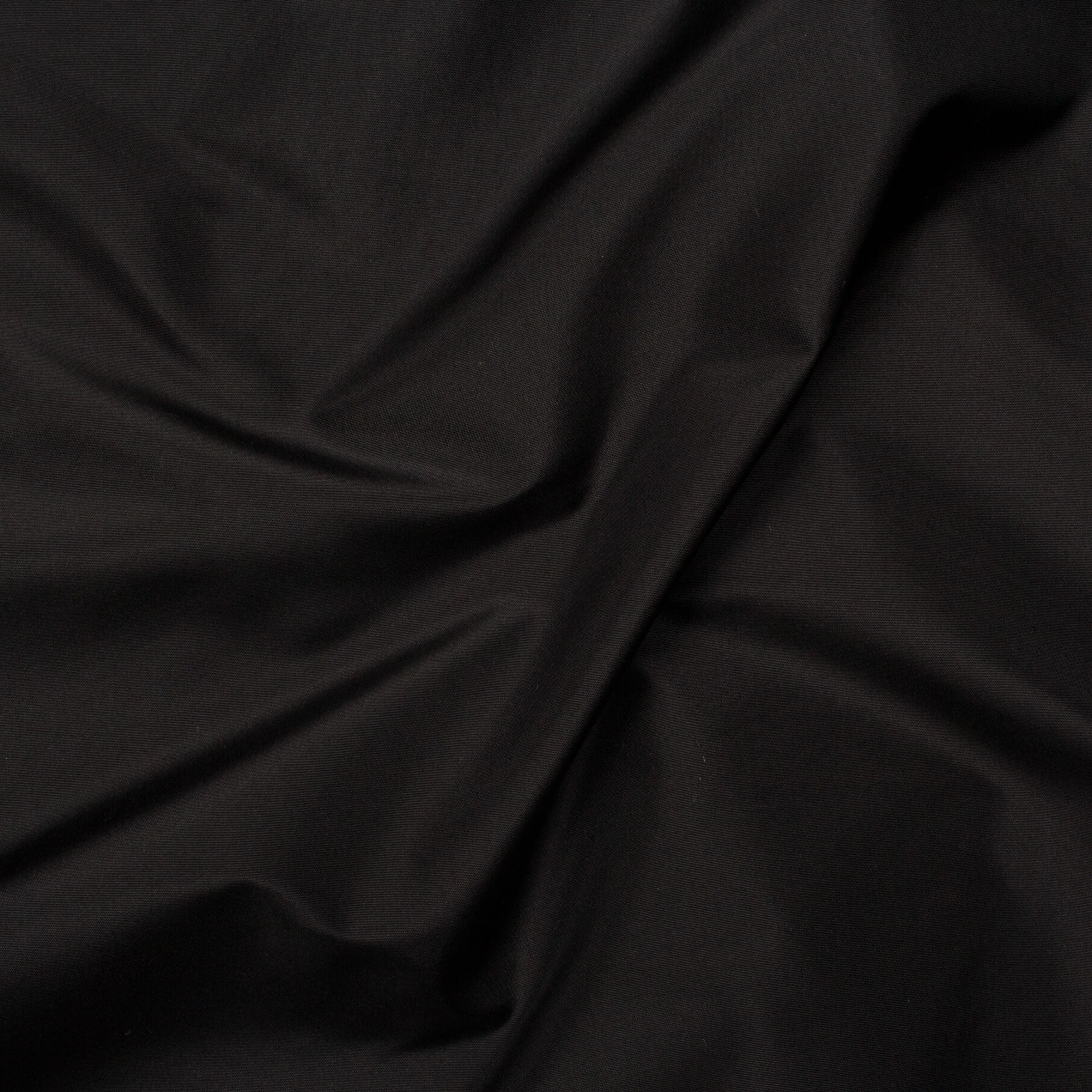 Jet Black Silk Taffeta