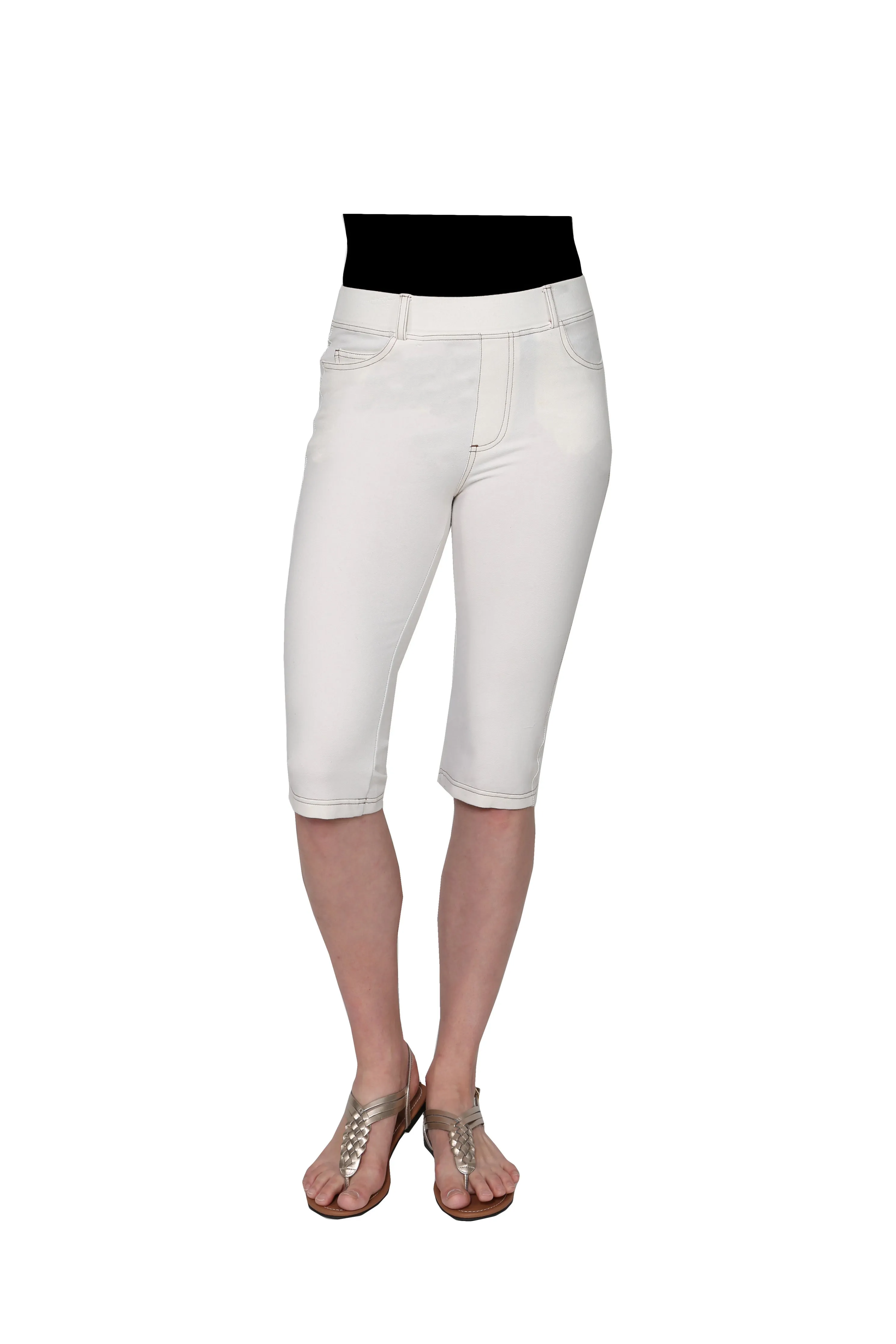 La Cera Stretch Knit Capri