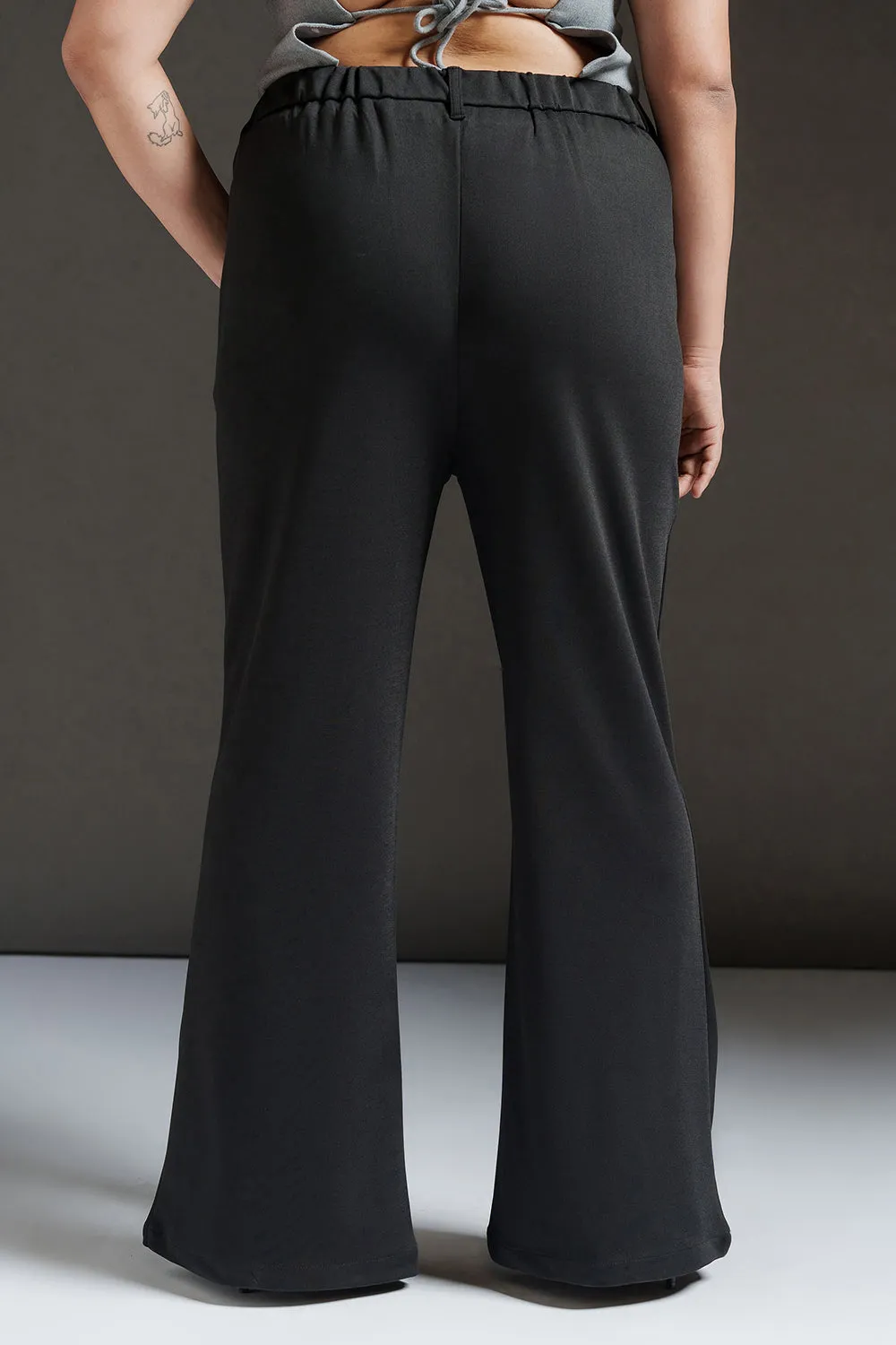 Lava Black Curve Bootcut Korean Pants