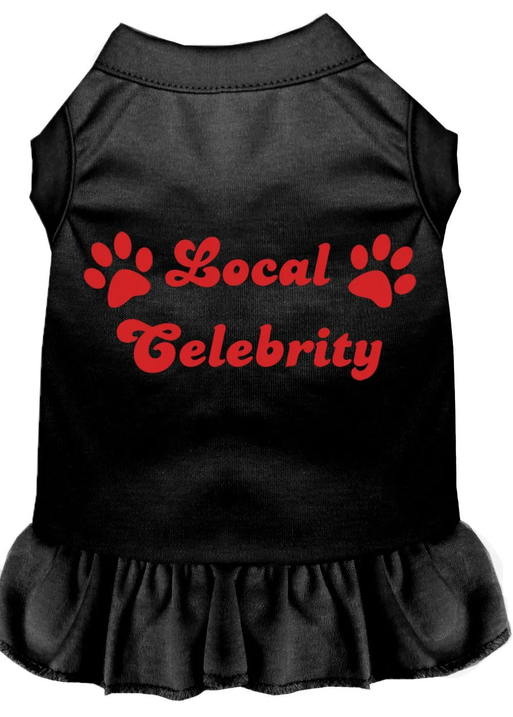 Local Celebrity Screen Print Dress Black Xs (8)