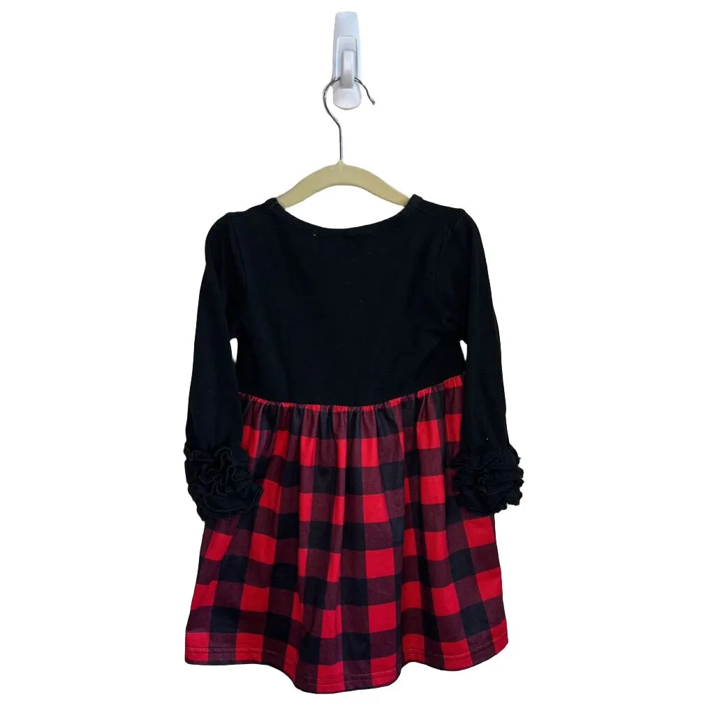 LS Empire Waist Dress / Plaid Skirt