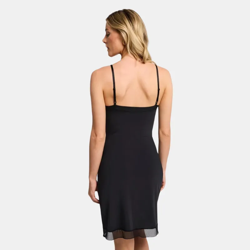 Montelle V-Neck Full Length Slip Black