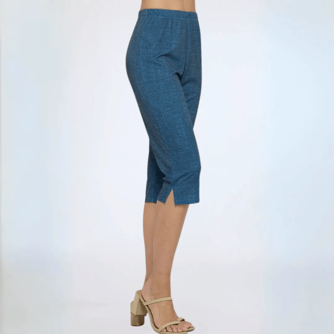 Moss Crepe Capri Pants Made in USA - Clearance Final Sale