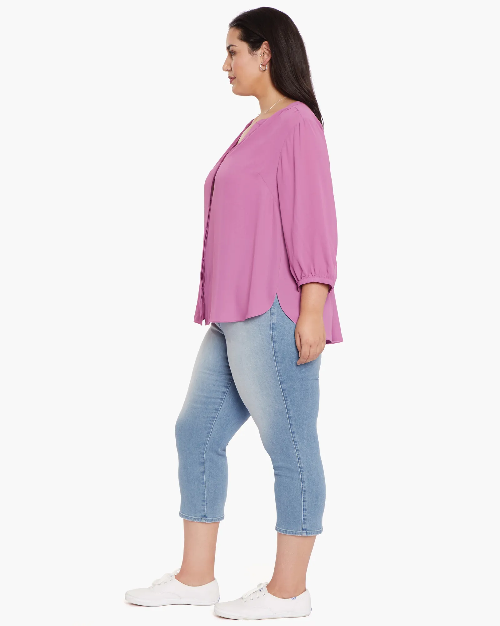 Pintuck Blouse | Magenta