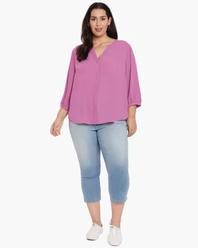 Pintuck Blouse | Magenta