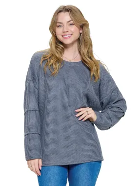 Pullover Casual Ribbed Loose Fit Boho