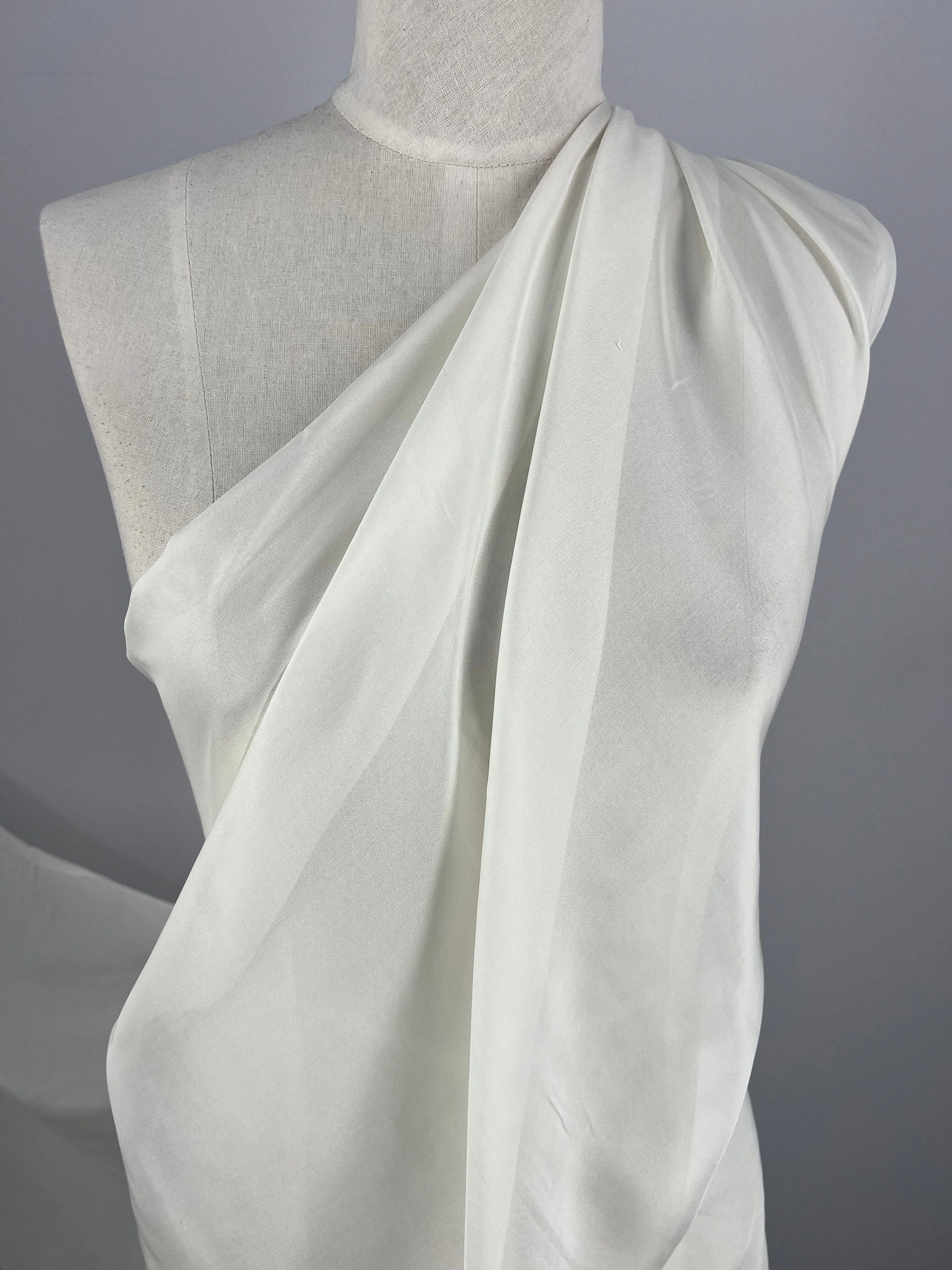 Pure Silk Chiffon - Platinum - 140cm