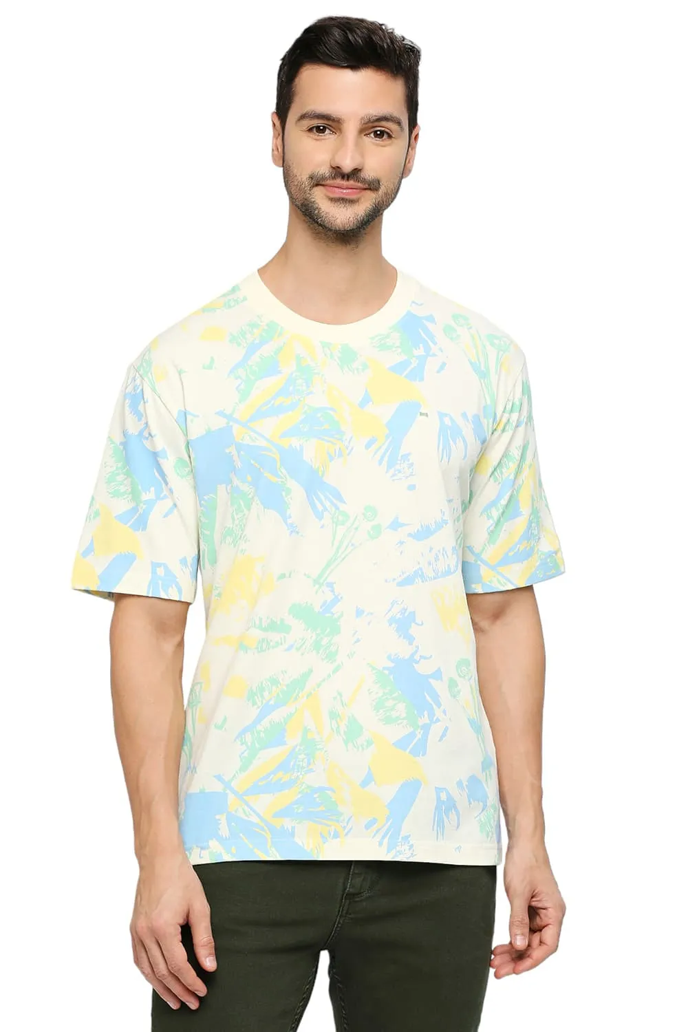 Relaxed Fit Cotton Printed Crew T-shirts