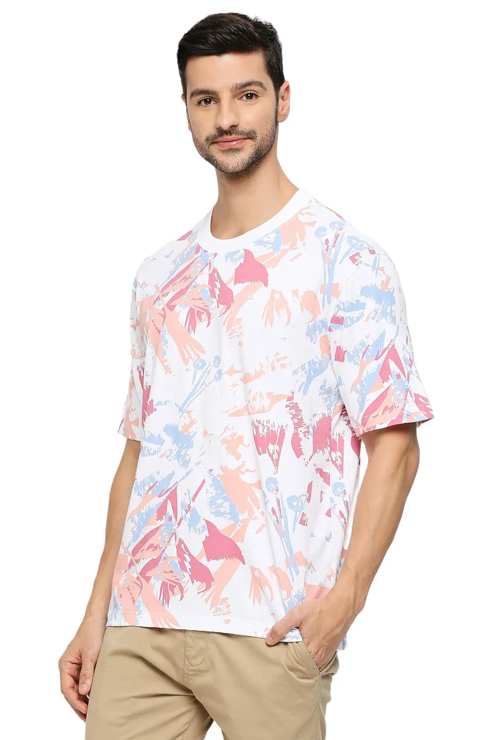 Relaxed Fit Cotton Printed Crew T-shirts