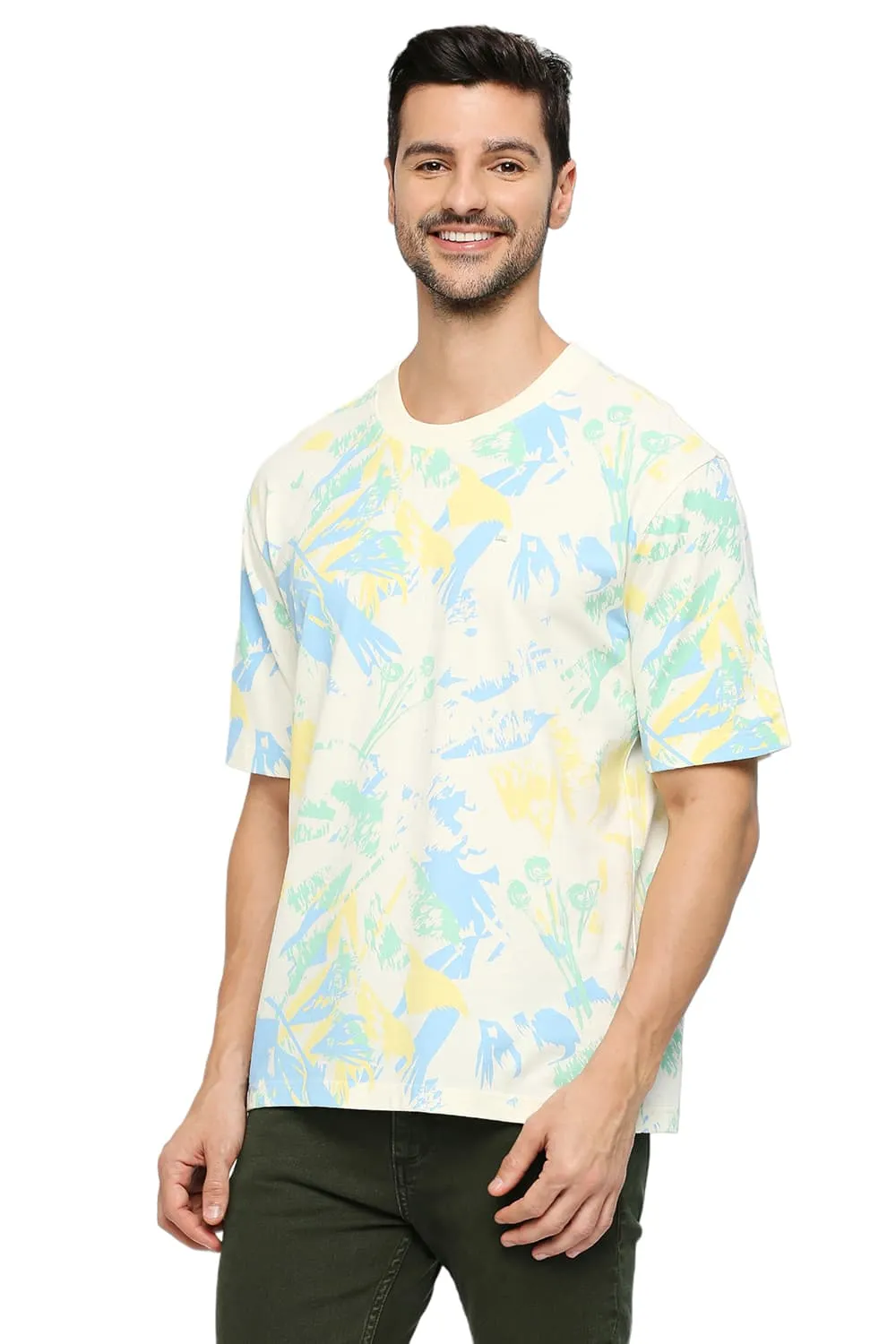 Relaxed Fit Cotton Printed Crew T-shirts