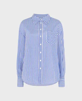 Relaxed Silk Cotton Stripe Shirt