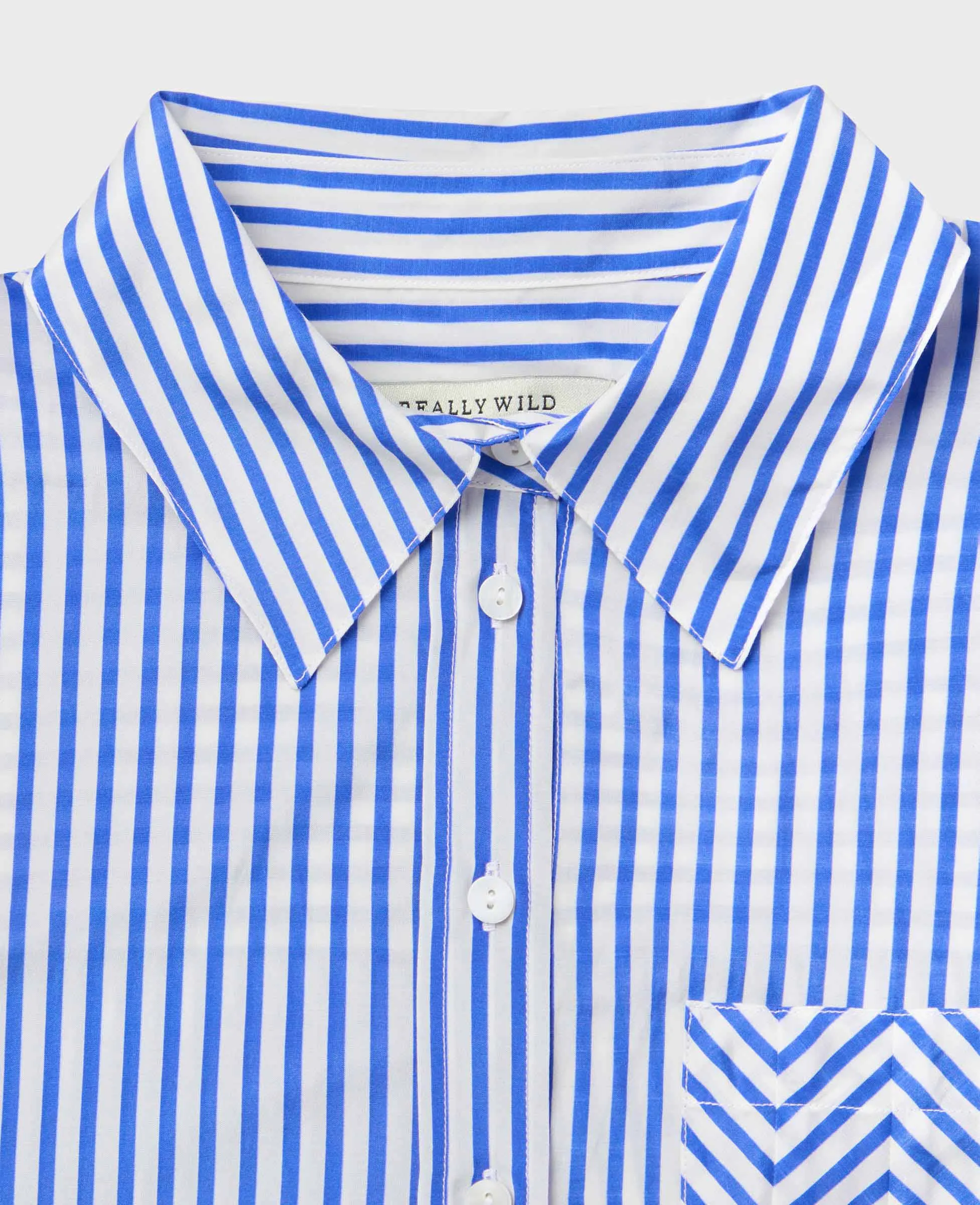 Relaxed Silk Cotton Stripe Shirt