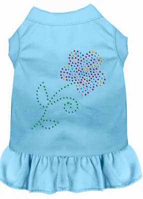 Rhinestone Multi Flower Dress Baby Blue Med (12)