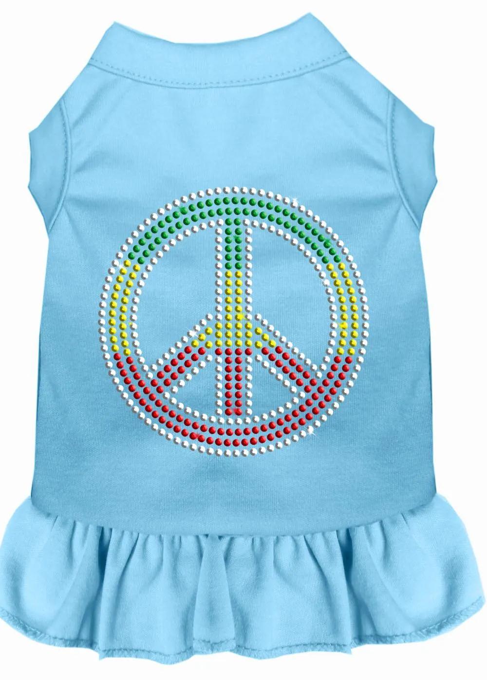 Rhinestone Rasta Peace Dress Baby Blue Xs (8)