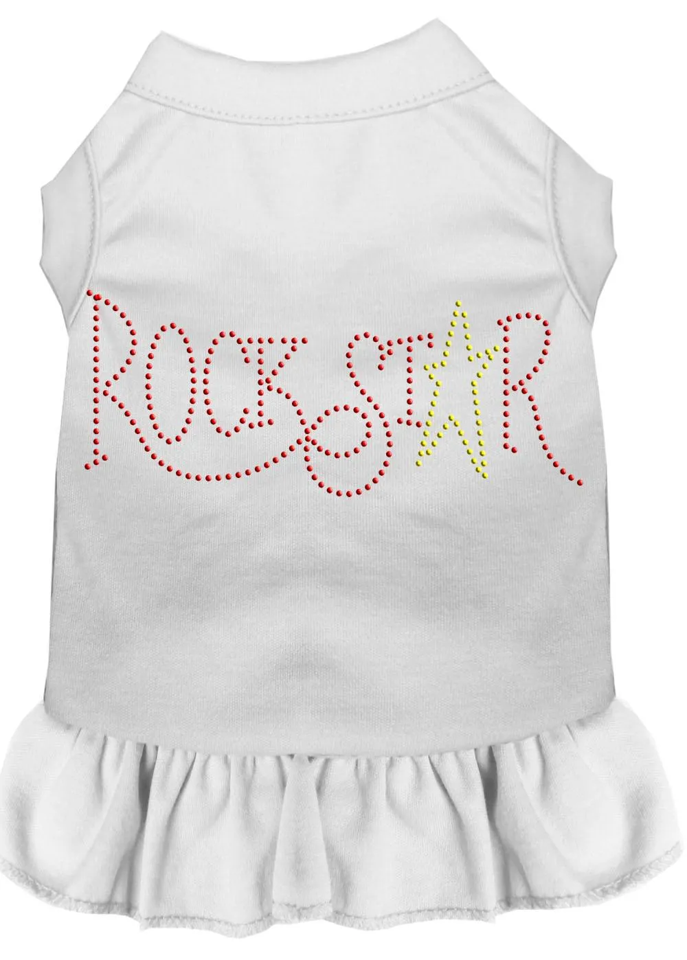 Rhinestone Rockstar Dress White Lg (14)