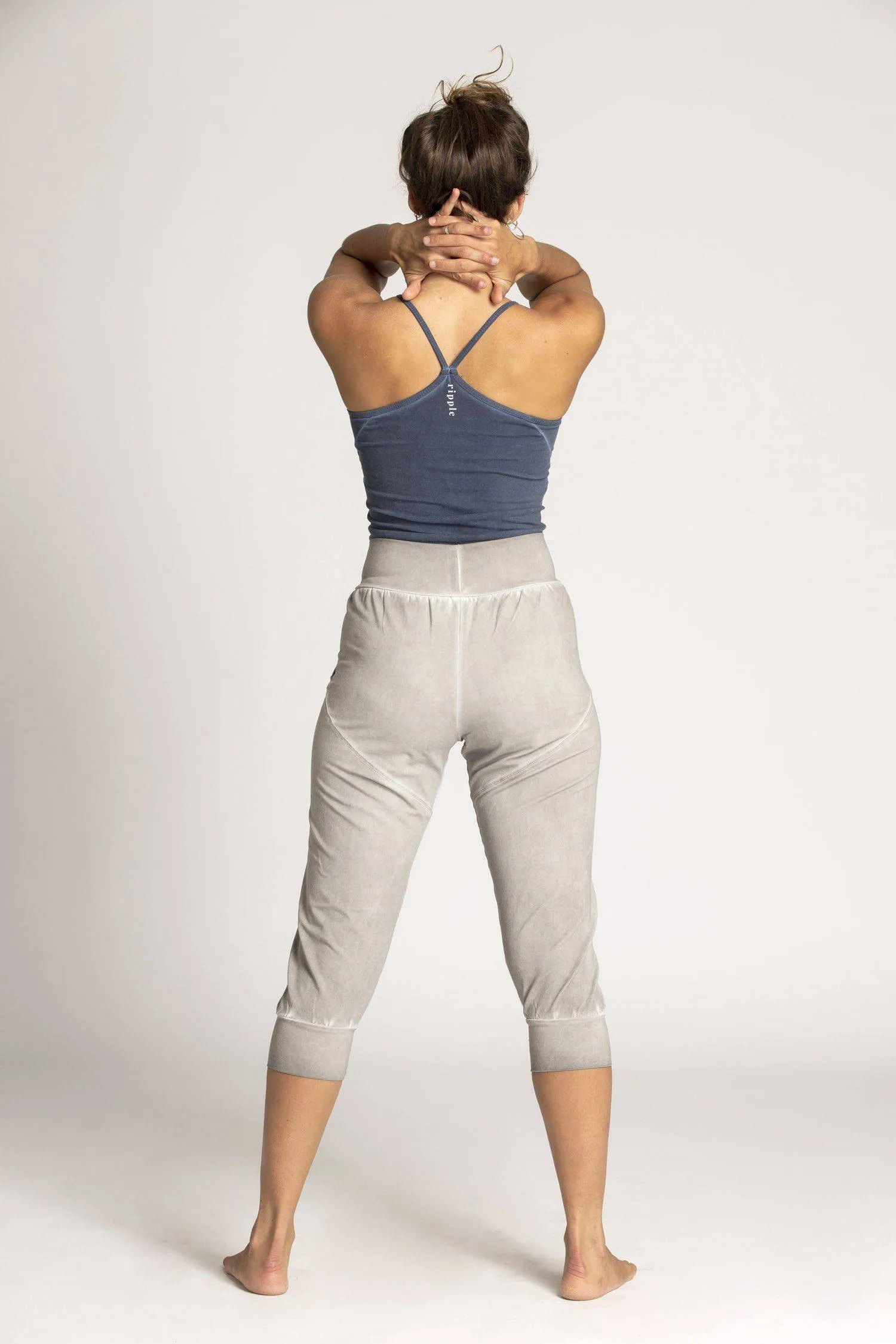 Stonewash Slouchy Capri Pants