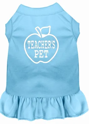 Teachers Pet Screen Print Dress Baby Blue Sm (10)