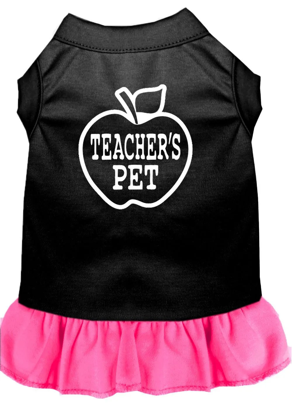 Teachers Pet Screen Print Dress Black With Bright Pink Xxl (18)