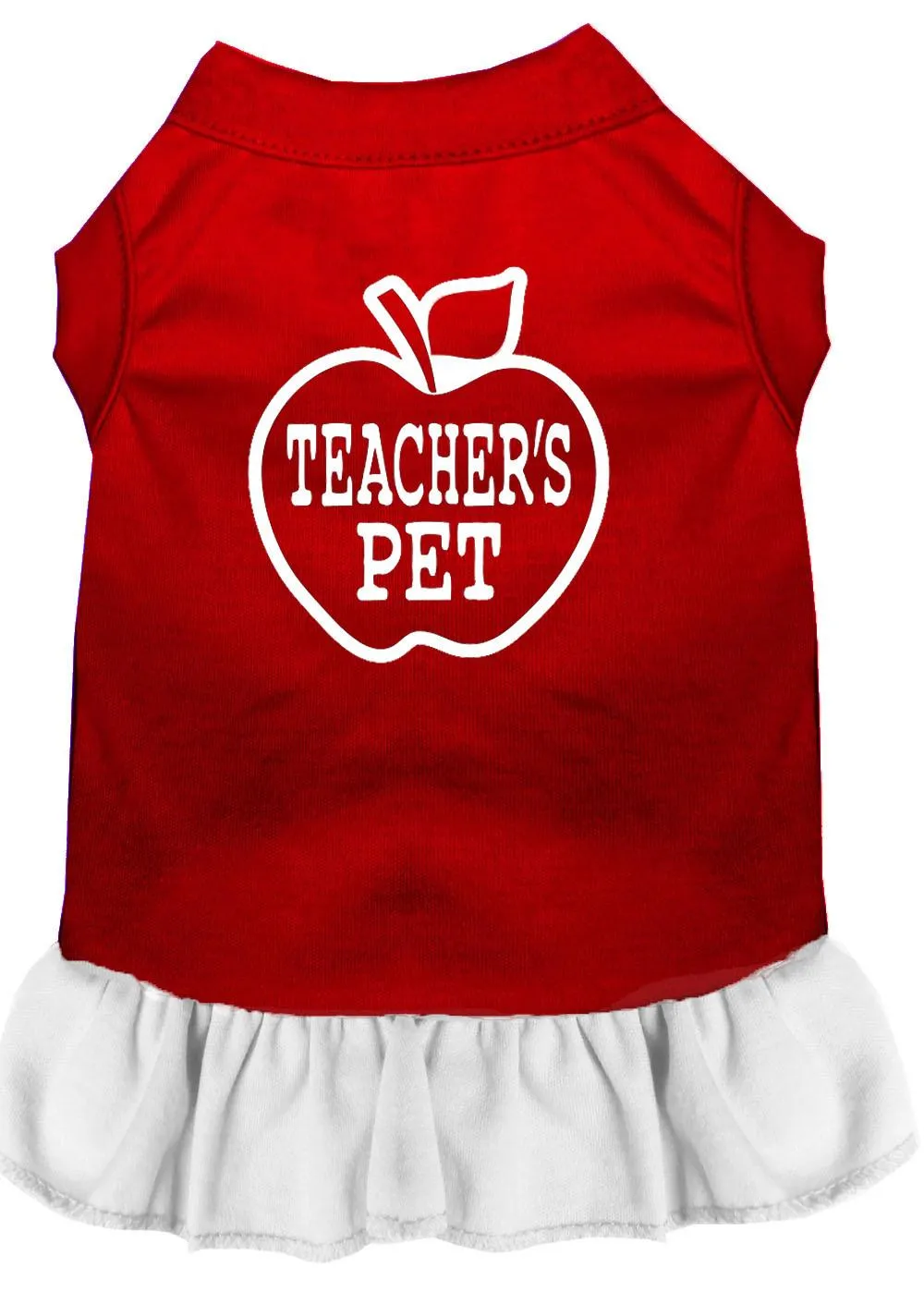 Teachers Pet Screen Print Dress Red With White Xxl (18)