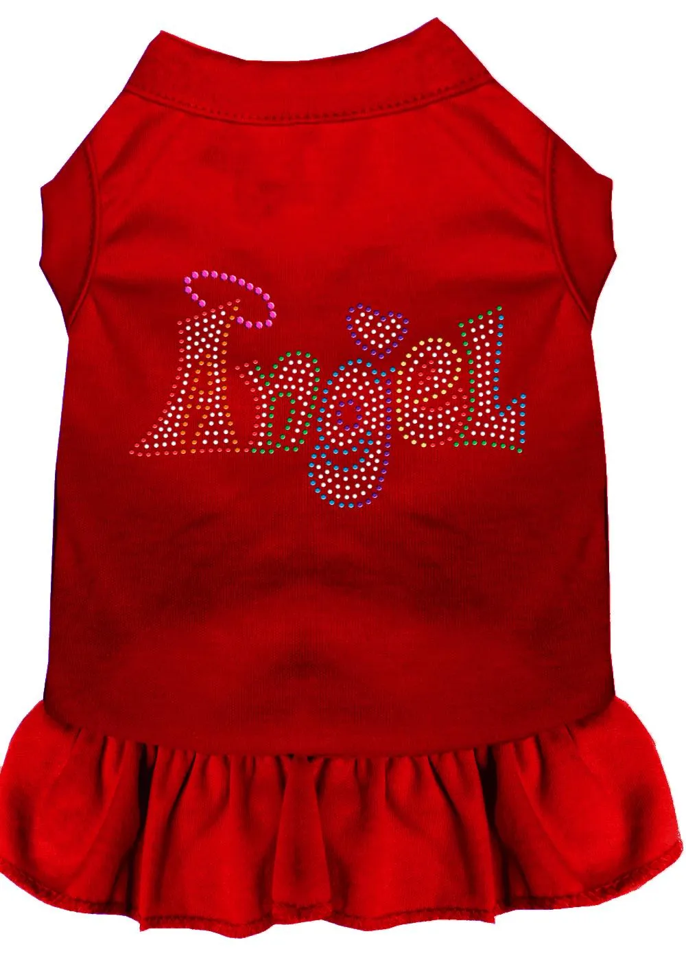 Technicolor Angel Rhinestone Pet Dress Red Xxl (18)