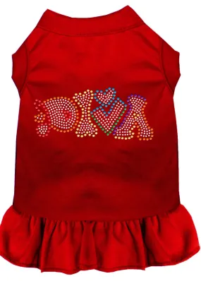 Technicolor Diva Rhinestone Pet Dress Red Lg (14)