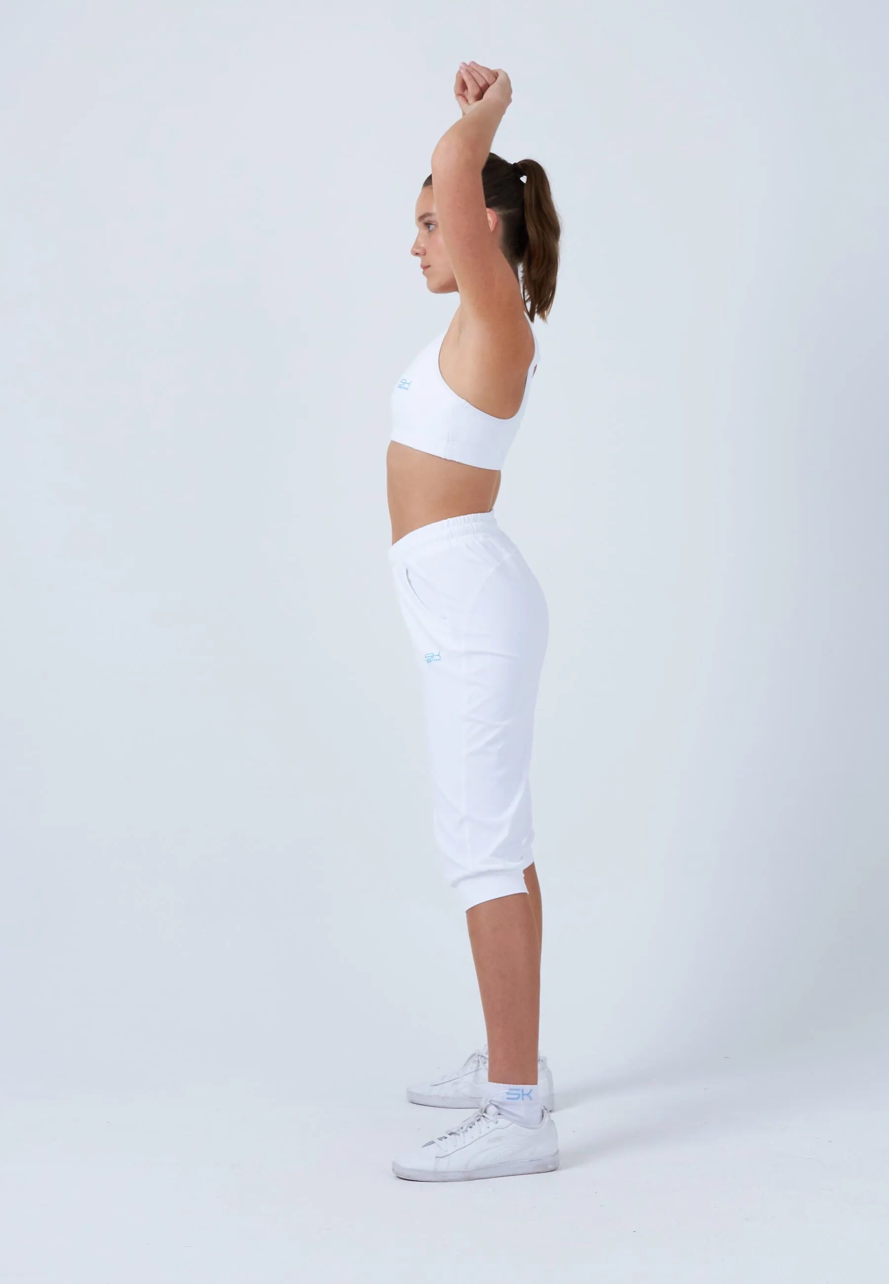 Tennis Capri Pants with pockets, white