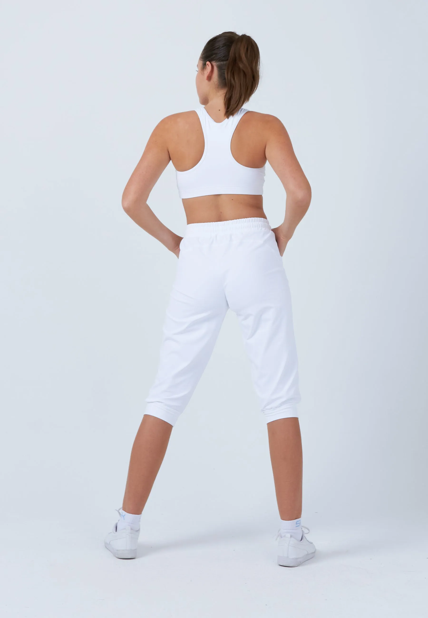 Tennis Capri Pants with pockets, white