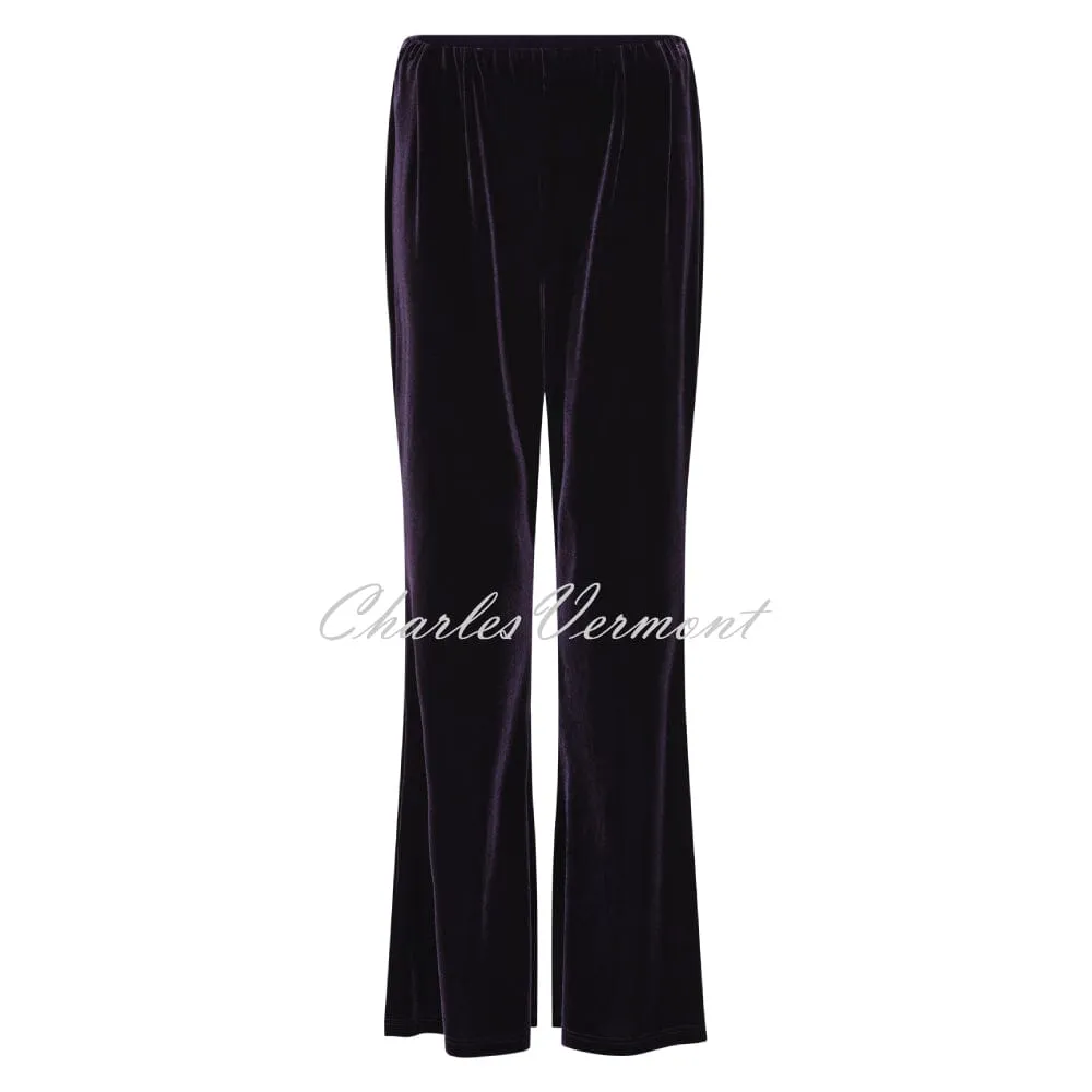 Tia Velvet Trouser - Style 71307-7119-58 (Purple)