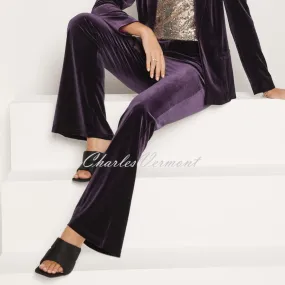 Tia Velvet Trouser - Style 71307-7119-58 (Purple)