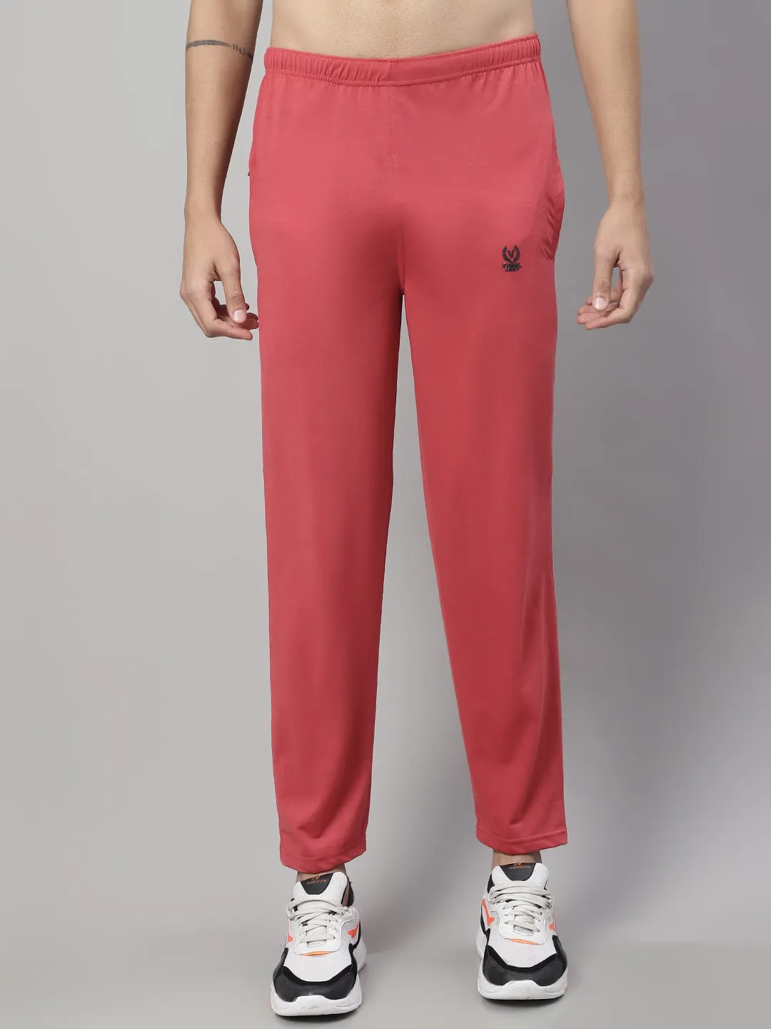 Vimal Jonney Pink Regular fit Cotton Trackpant for Men