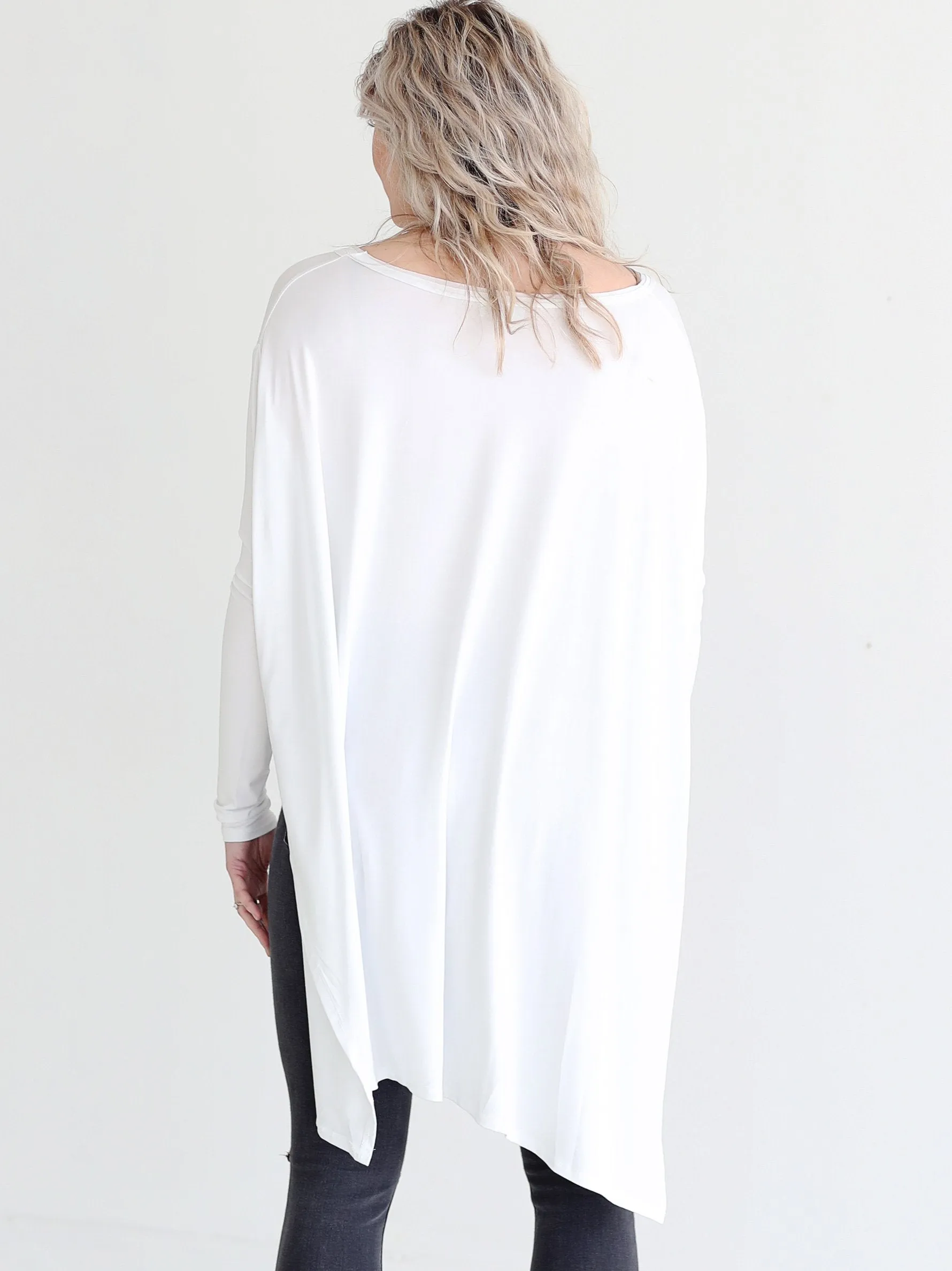 White DLMN Oversized Tee