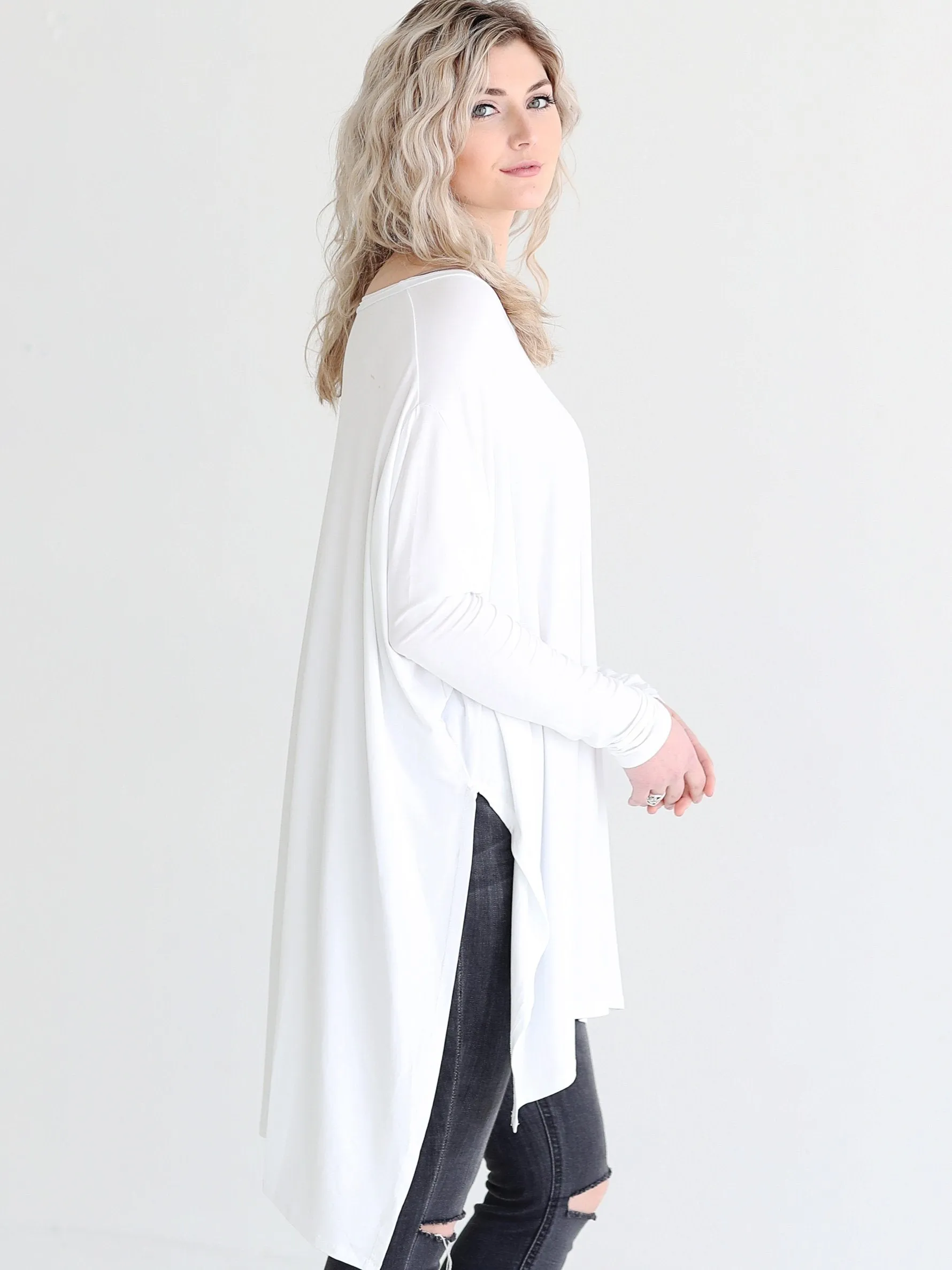 White DLMN Oversized Tee