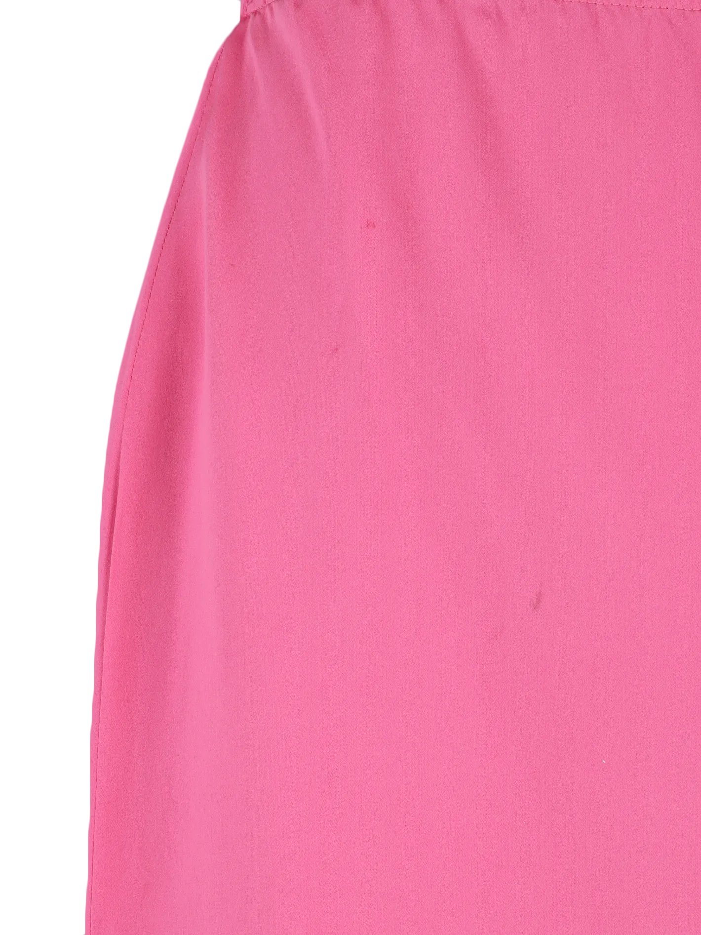 zip-detail silk knee-length skirt